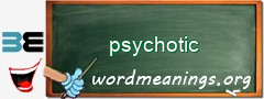 WordMeaning blackboard for psychotic